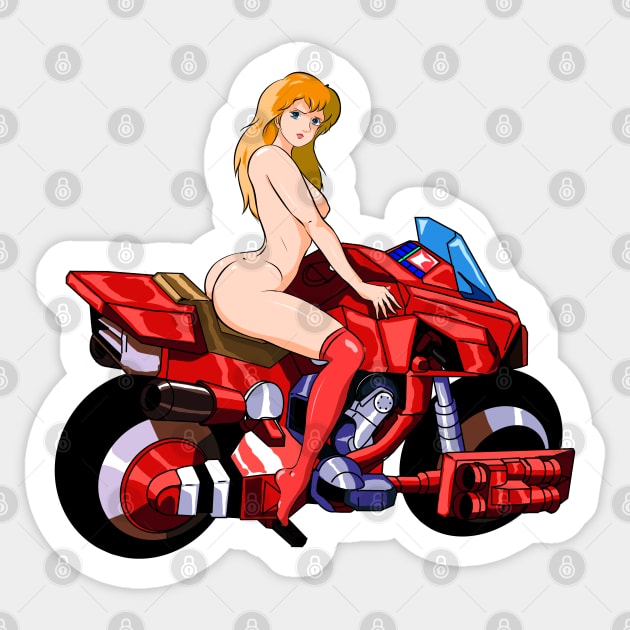 GirlBike Sticker by Robotech/Macross and Anime design's